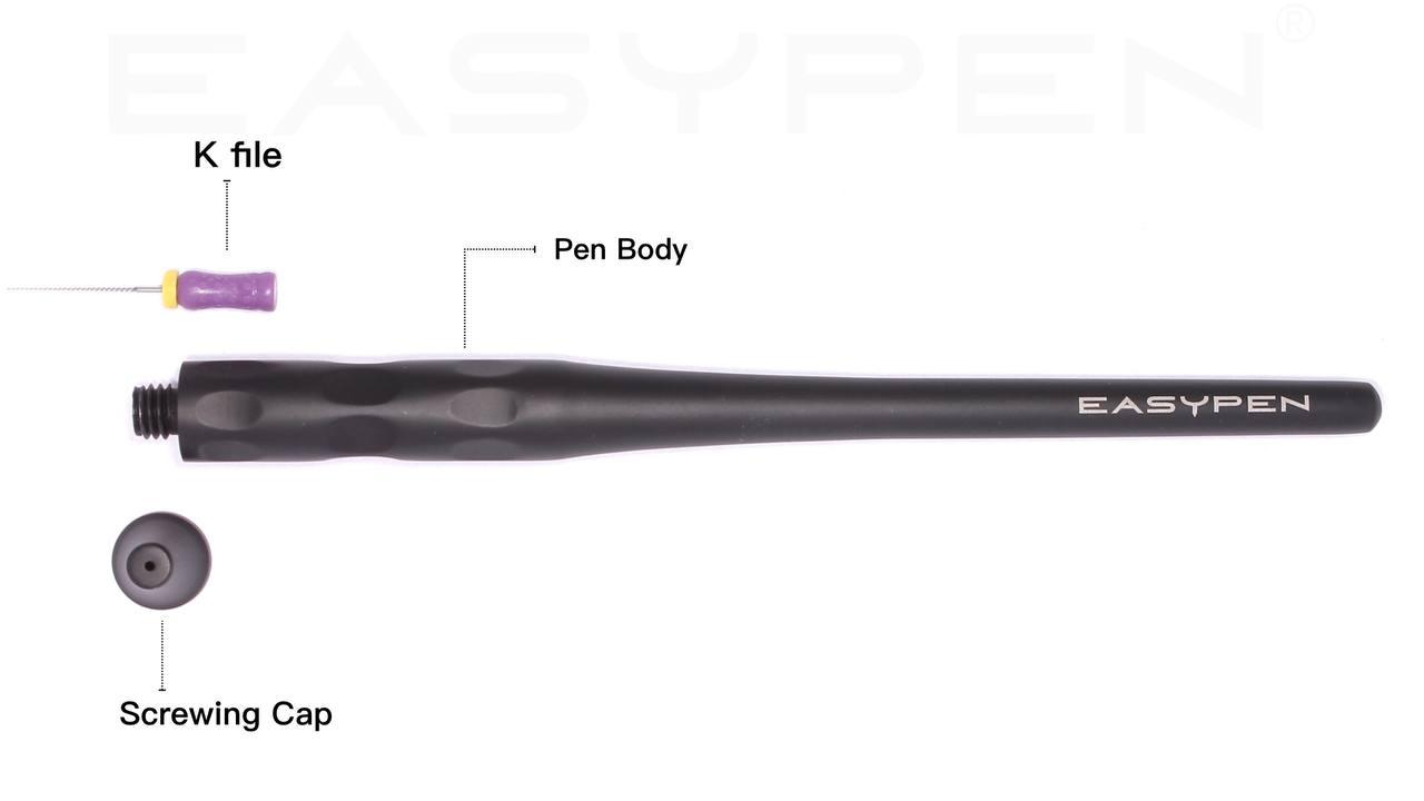 Easypen is Black dental Instrument with Endo k file for composite restoration fissure modeling and carving