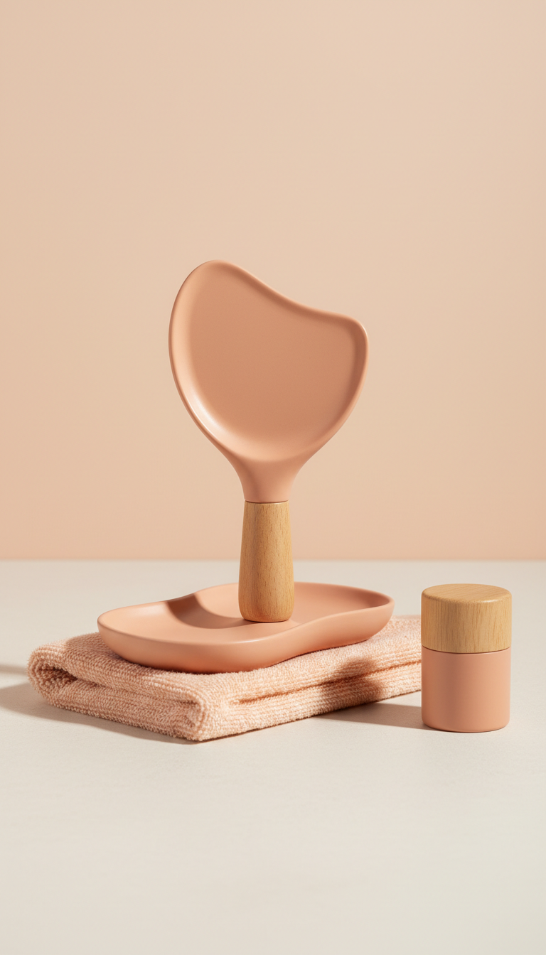 Cosmetic Tool With Ceramic Tray Set